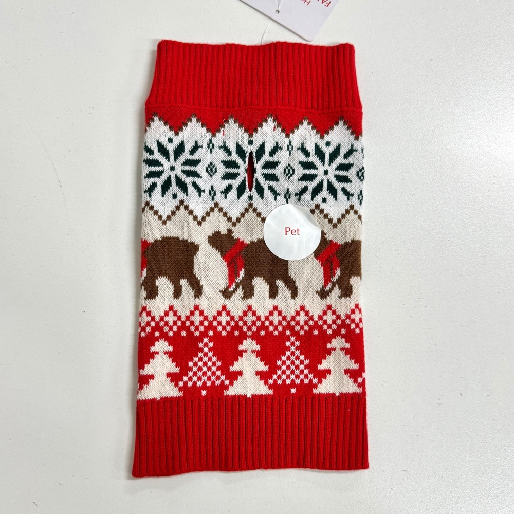 Holiday Lane Festive Christmas Winter Small Dog Sweater